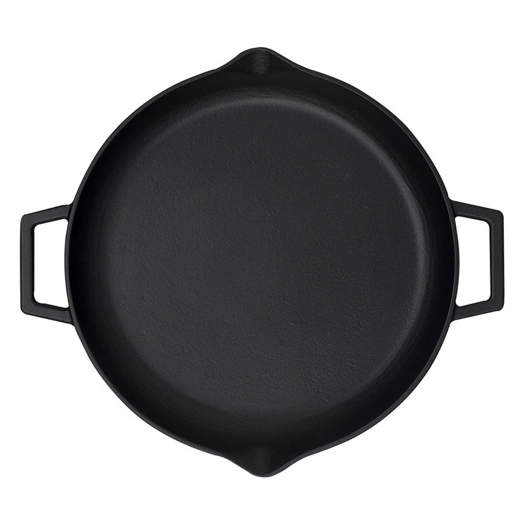 LAVA CAST IRON Lava Enameled Cast Iron Skillet 10 inchPan with Pour